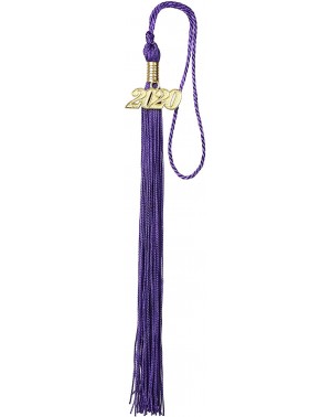 Hats Unisex Adult Matte Graduation Cap with 2020 Tassel - Black With Purple - C41933ZYCGU $16.19