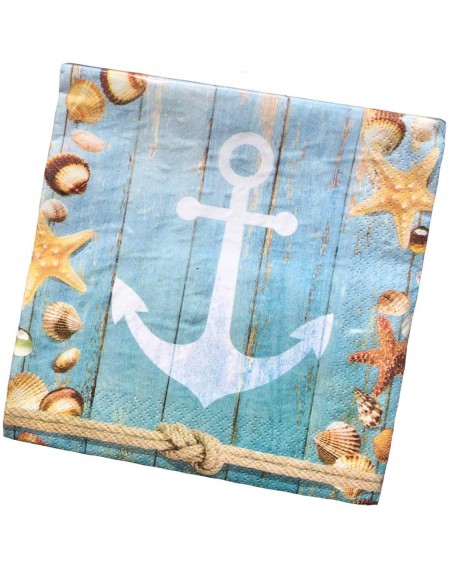 Tableware Seaside Anchor Luncheon Paper Napkins 4347- 36 CT - CU18SCT58GL $28.86