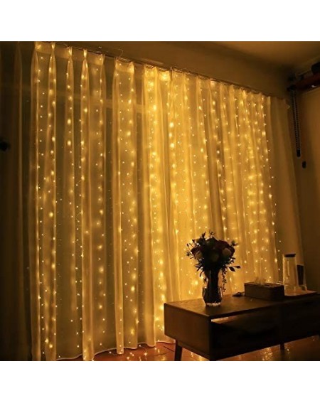 Indoor String Lights Led Curtain Lights USB Window Fairy Lights Decoration Remote Controlled LED String Lights 8 Functions-Wa...