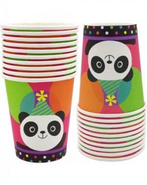Party Tableware Pandecor Panda Party Supplies Set-141 PCS Party Tableware for Kids-Includes 7"Plate 9"Plate Cups-Napkins-Fork...