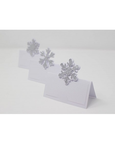 Place Cards & Place Card Holders Snowflakes Place Cards (Silver) - Silver - CK189K44EXE $36.76