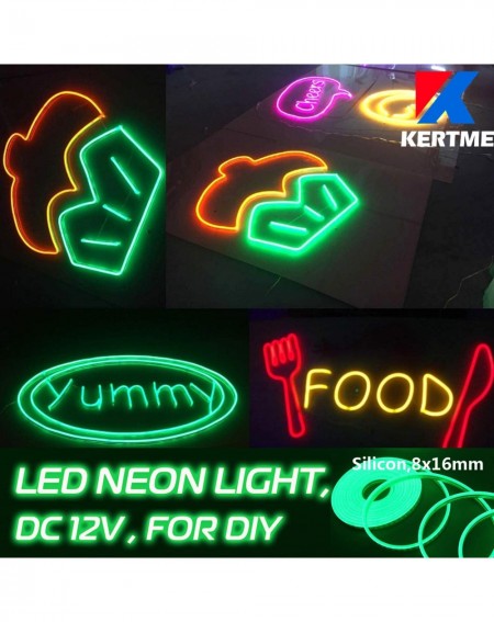 Rope Lights DC12V Silicon Neon Led Light Strip- Safety- Super-Bright- Flexible & Waterproof Rope Light for Advertising Signbo...