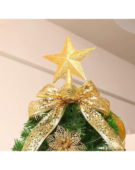 Tree Toppers 1 Count 15cm / 6 inch Christmas Tree Top Star Three-Dimensional Five-Pointed Star- Used for Christmas Tree Decor...
