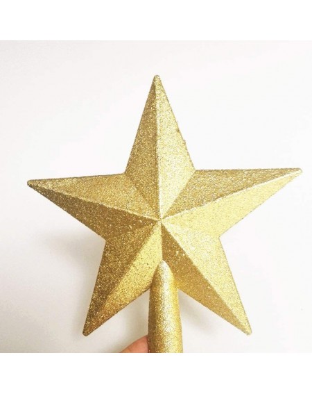 Tree Toppers 1 Count 15cm / 6 inch Christmas Tree Top Star Three-Dimensional Five-Pointed Star- Used for Christmas Tree Decor...