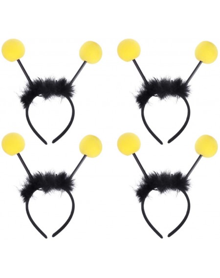 Hats 4pcs LED Light Up Bee Antenna Headbands Plush Animal Headbands Lighted Headwears Hair Accessories for Halloween Christma...