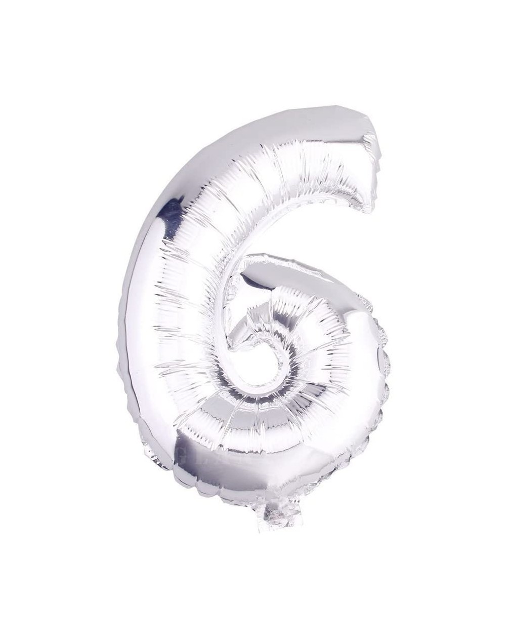 Balloons 32 Inch Silver Foil Balloons Letters A to Z Numbers 0 to 9 Wedding Holiday Birthday Party Decoration (Number 6) - Nu...