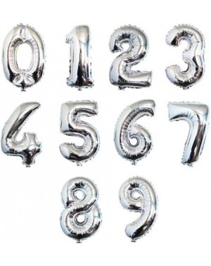 Balloons 32 Inch Silver Foil Balloons Letters A to Z Numbers 0 to 9 Wedding Holiday Birthday Party Decoration (Number 6) - Nu...