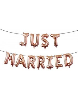 Balloons Just Married Foil Balloons Romantic JUST Married Letter Mylar Balloon for Wedding Bridal Shower Engagement Propose M...