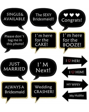Photobooth Props 52pcs Wedding Photo Booth Props- Bachelorette Party Photo Booth Prop Kit for Bridal Shower- Engagement and V...