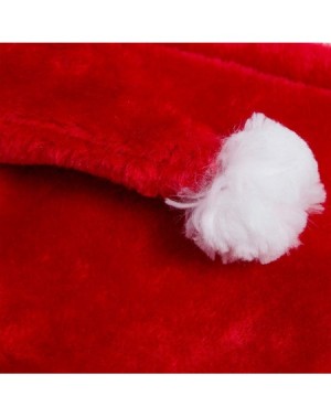 Hats Adult Santa Hat Unisex Red Christmas Santa Hat for Adults or Children Hat 3PCS - Red a - CP18KG0984U $11.75
