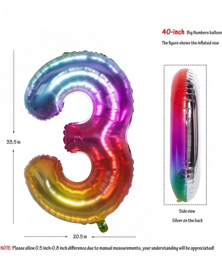 Balloons 40 Inch Jelly Digital Double Sided Colorful Large Numbers Birthday Party Decorations Helium Foil Mylar Big Number Ba...