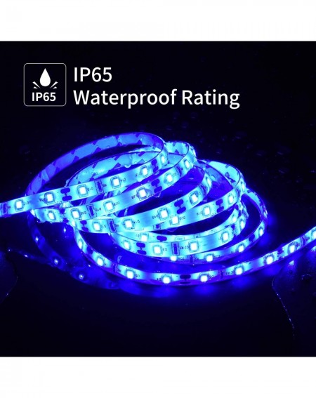 Rope Lights Blue LED Strip Lights- Waterproof cuttable 300 SMD 2835 LED- 2000K 12V 16.4ft/5m Tape- Flexible Ribbon- Kitchen C...