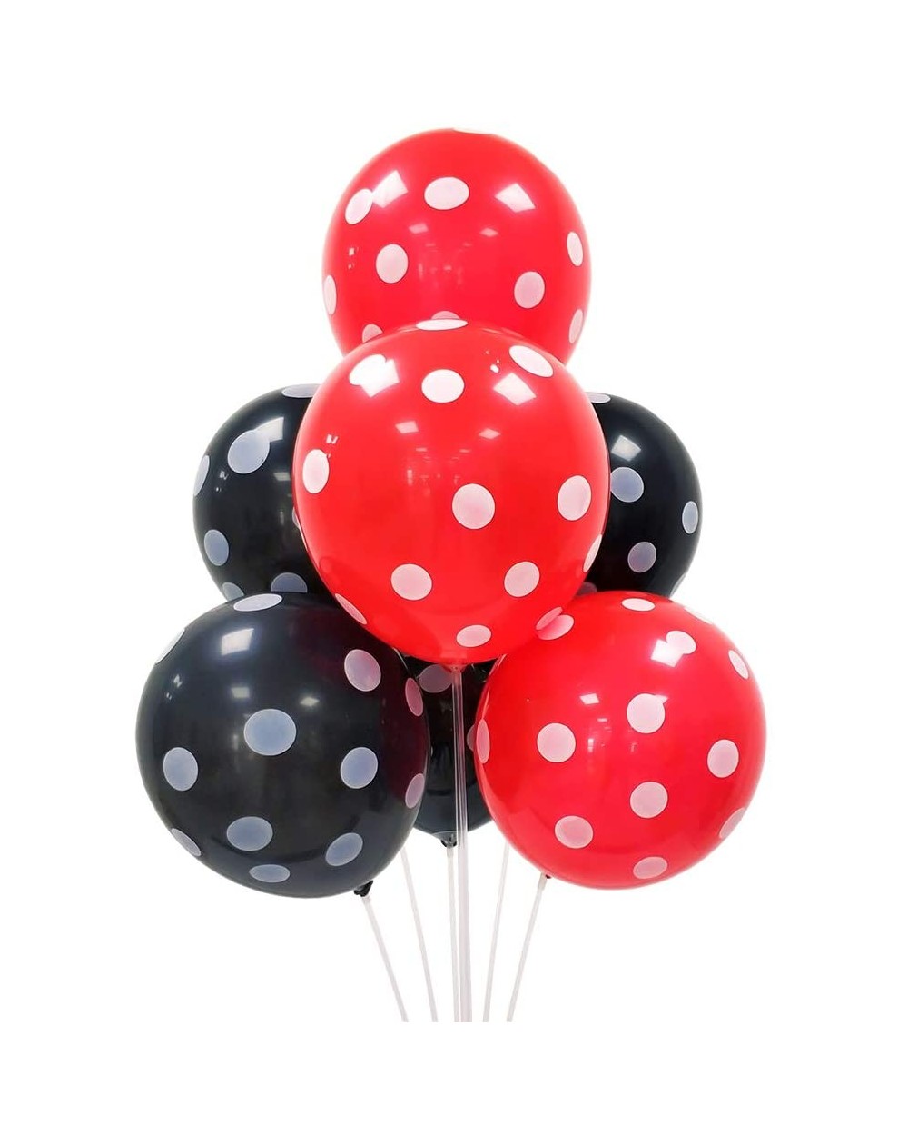 Balloons 100 PCS 12 Inch Latex Balloons Red and Black Polka Dot Balloons Decorations for Birthday Party Wedding Baby Shower S...