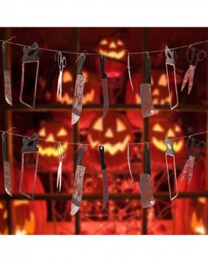 Banners 24PCS Bloody Weapons Garland Props Banner- Halloween Haunted House Zombie Vampire Party Decors Supplies - CG18KCRZCK4...