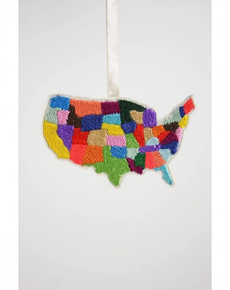 Ornaments Patchwork USA Colorful Ornament Cody Foster - C01898TTYOW $18.29