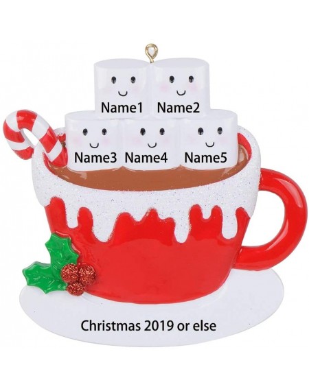 Ornaments Marshmallow Mug Personalized Family of 5 Christmas Ornament - Free Personalization - Family of 5 - CB18YYUH223 $35.25