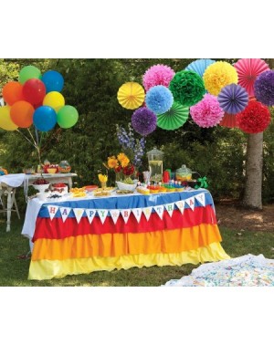 Tissue Pom Poms Colorful Hanging Paper Party Decorations- Round Paper Fans Set Paper Pom Poms Flowers for Birthday Wedding Gr...