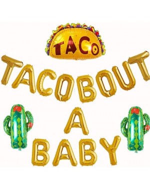 Balloons Taco Bout A Baby Balloon Gold Foil Banner Sign for Mexican Fiesta Cactus Themed Party Supplies Gender Reveal Baby Sh...