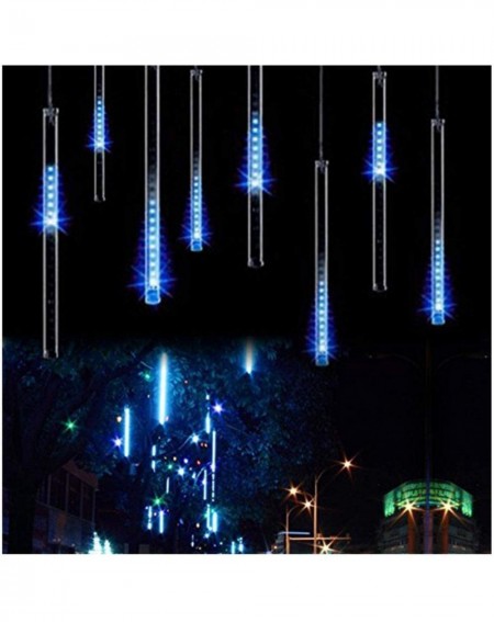 Outdoor String Lights Waterproof Meteor Shower Rain Lights - 30cm 8 Tubes Drop Icicle Snow Falling Raindrop Cascading Lights ...