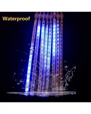 Outdoor String Lights Waterproof Meteor Shower Rain Lights - 30cm 8 Tubes Drop Icicle Snow Falling Raindrop Cascading Lights ...