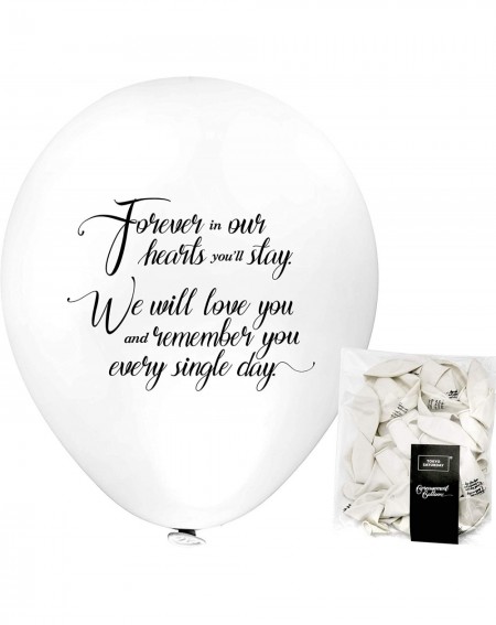 Balloons Bereavement Funeral Celebration Balloons Decorations kit - Personalized Forever in Our Hearts- 32 Pack Biodegradable...