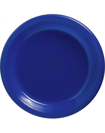 Party Packs Solid Royal Blue Premium Plastic Tableware Supplies for 20 Guests- Include Plates- Napkins- and Balloons - CH18UM...