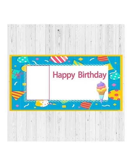 Banners & Garlands Large Happy Birthday Banner- Custom Birthday Banner for Kids Children's 1st 2nd 3rd 5th Birthday Party Out...