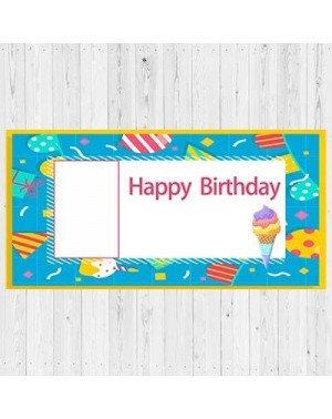 Banners & Garlands Large Happy Birthday Banner- Custom Birthday Banner for Kids Children's 1st 2nd 3rd 5th Birthday Party Out...