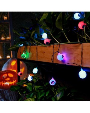 Outdoor String Lights 20 LED 8 Lighting Mode Eyeballs Halloween-Decorations-Light- 4 Color Lighting Eyeballs String Light for...