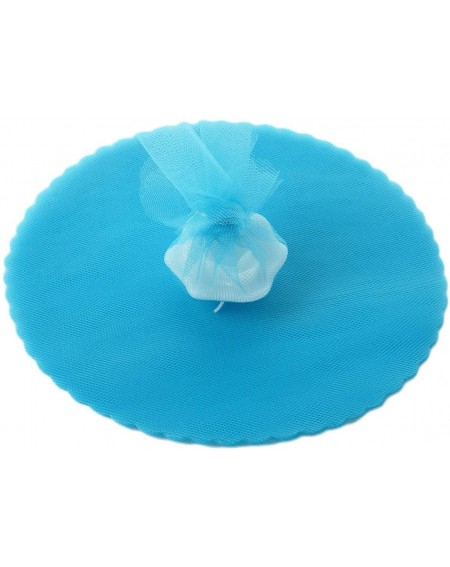 Favors 200 pcs 9-Inch Turquoise Net Tulle Fabric Circles - Wedding Party Favors Candy Wrapping Crafts Supplies - Turquoise - ...