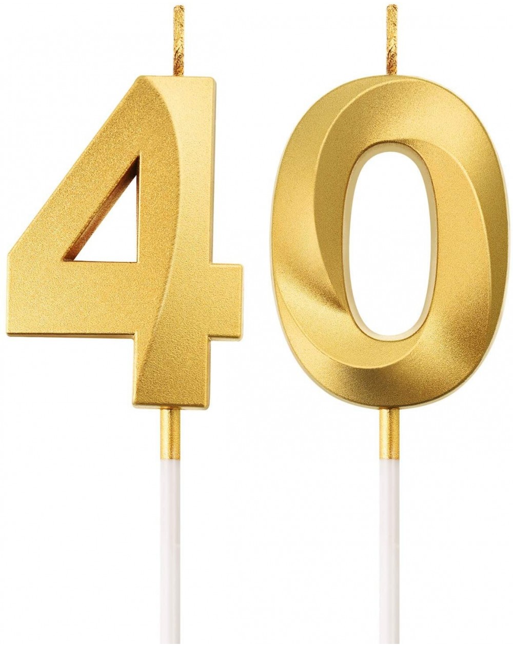 Cake Decorating Supplies 40th Birthday Candles Cake Numeral Candles Happy Birthday Cake Topper Decoration for Birthday Party ...
