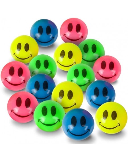 Party Favors Mini Smile Face Bouncing Balls - Bulk Pack of 144-1 Inch Bouncy Balls in Assorted Bright Neon Colors - Best Birt...
