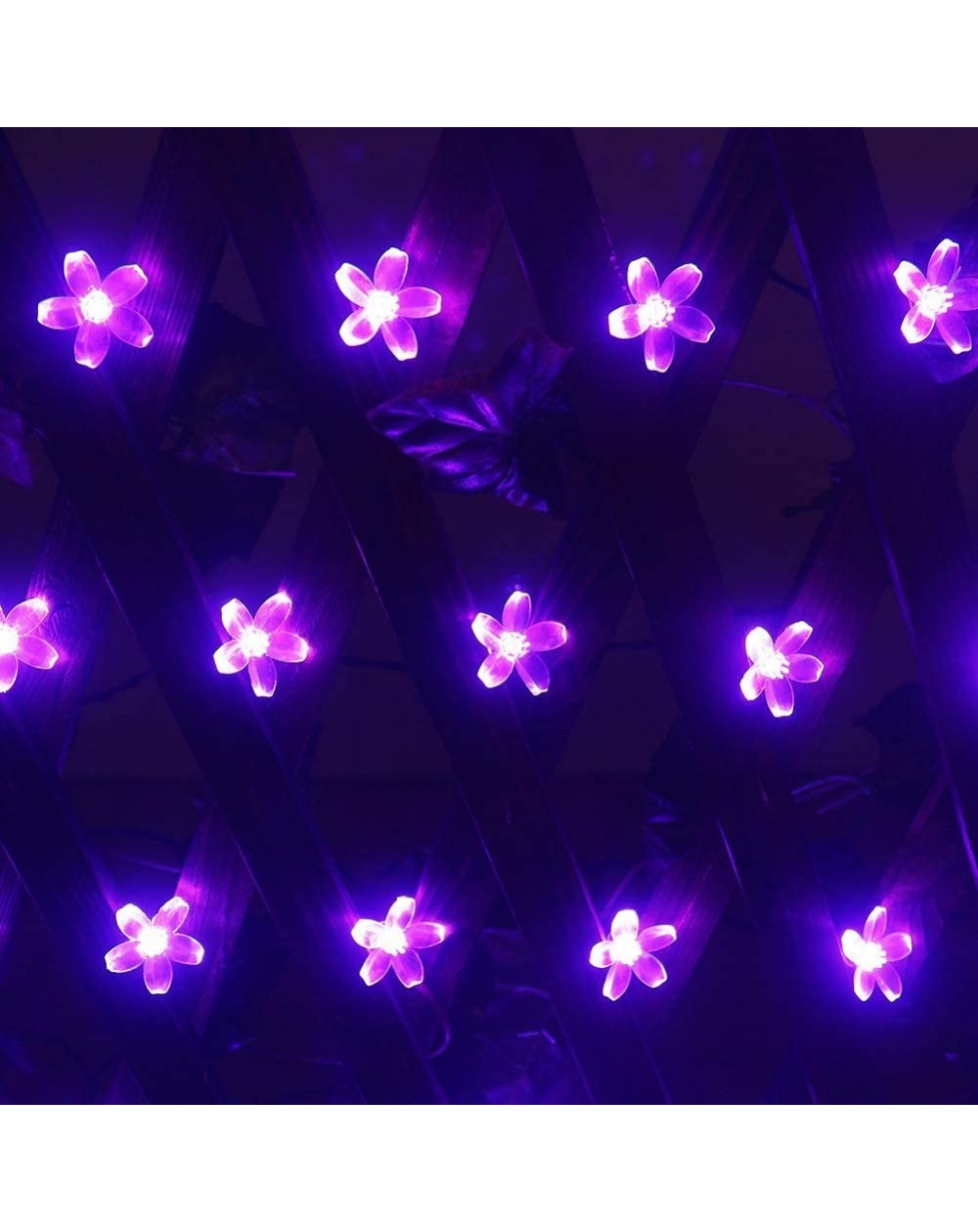 Outdoor String Lights 36ft 60 LED Solar Powered Flower Bulbs Outdoor String Lights 8 Modes Waterproof Solar Christmas Lights ...