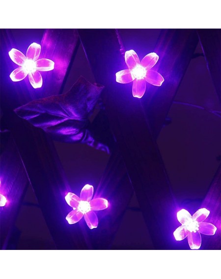Outdoor String Lights 36ft 60 LED Solar Powered Flower Bulbs Outdoor String Lights 8 Modes Waterproof Solar Christmas Lights ...