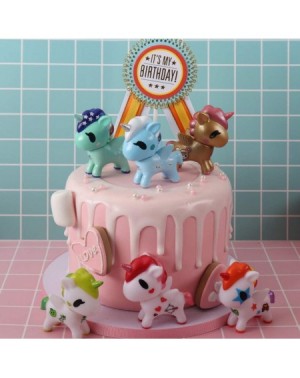 Cake & Cupcake Toppers Unicorn Cake Topper Figures Toy Dolls Birthday Standup Cake Topper Cake Decorations Candle Unicorn Par...
