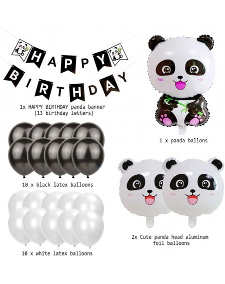 Balloons Panda Happy Birthday Party Decorations Supplies with Happy Birthday Banner-Cute Panda Balloons-Latex Party Balloons ...