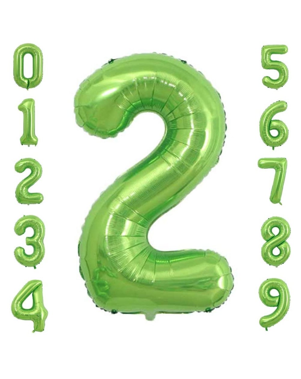 Balloons Green Number Balloons- Large Number 2 Balloon - Green 2 - CQ18XO9Y8I0 $7.67