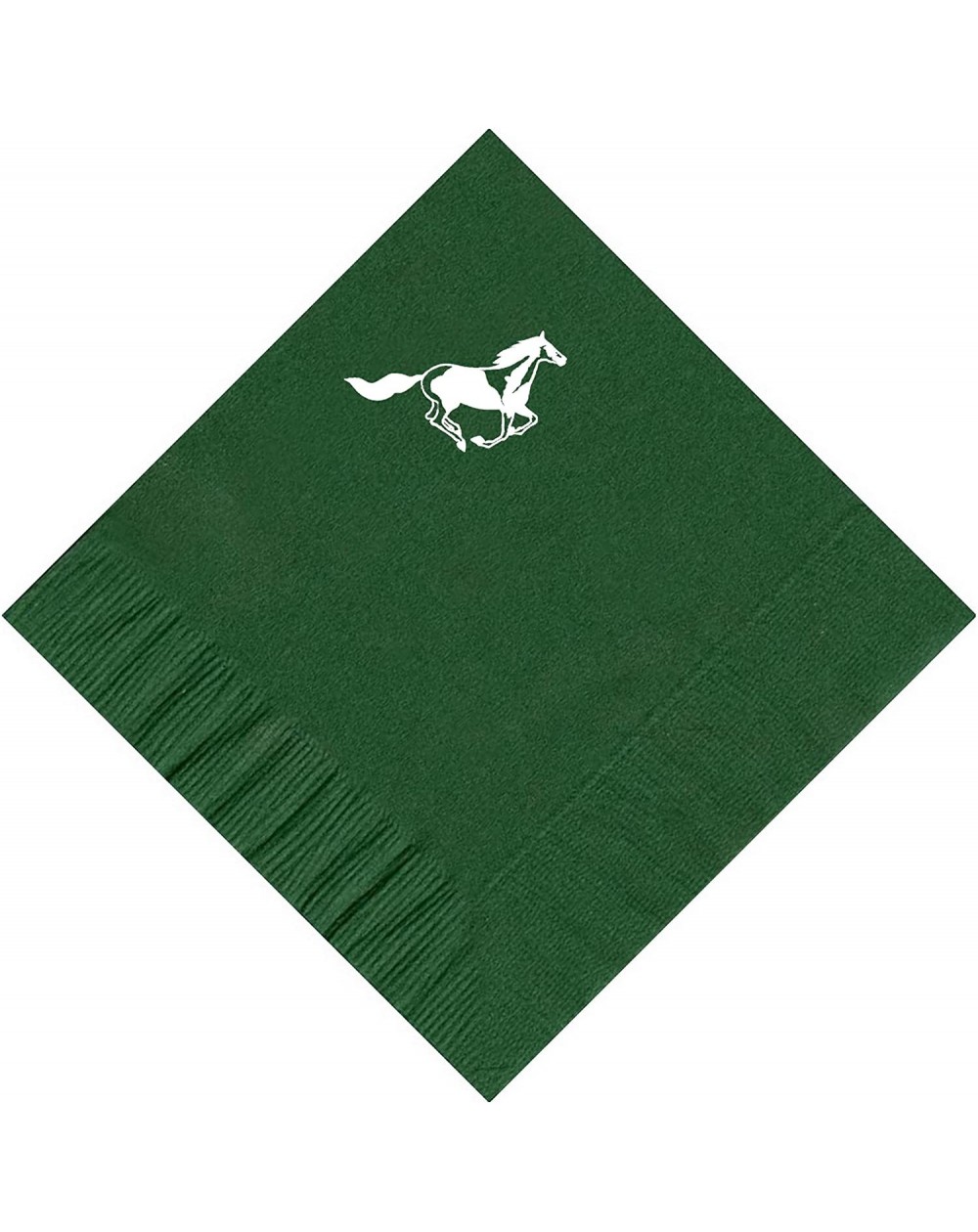 Tableware 100 2-Ply Cocktail Personalized Napkins with Horse Logo - CC1994EKR5M $19.28