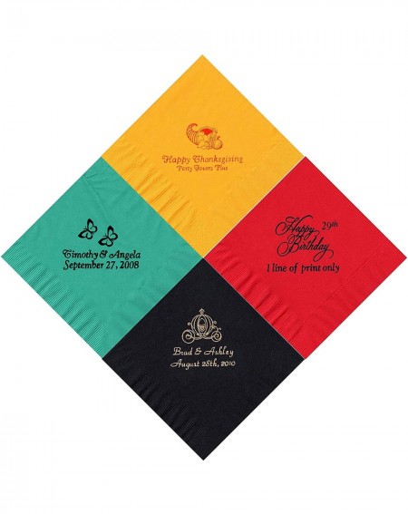Tableware 100 2-Ply Cocktail Personalized Napkins with Horse Logo - CC1994EKR5M $19.28