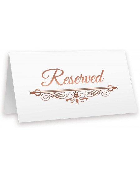 Place Cards & Place Card Holders Reserved Table Signs Cards Rose Gold Foil- 20-Pack Table Tent- VIP Place Card- Double Sides ...