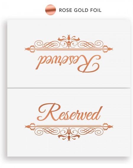 Place Cards & Place Card Holders Reserved Table Signs Cards Rose Gold Foil- 20-Pack Table Tent- VIP Place Card- Double Sides ...