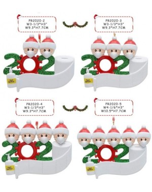 Ornaments Personalized 2020 Quarantine Family Christmas Ornaments with Masks Hand Sanitizer Toilet Paper- Customized Name Xma...