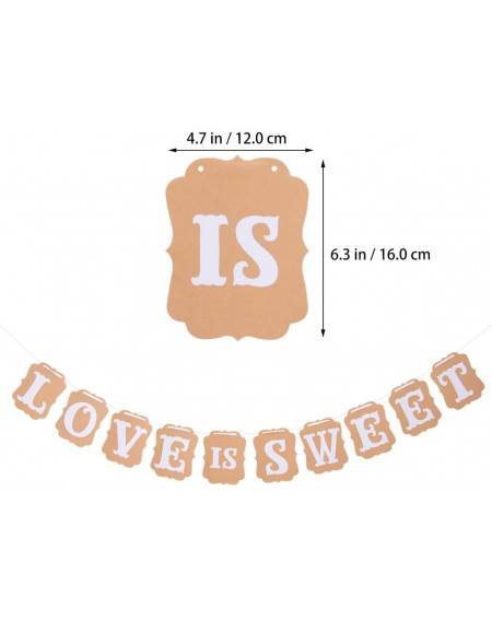 Banners & Garlands LOVE IS SWEET Vintage Wedding Bunting Banner Photo Booth Props Signs Garland Bridal Shower Wedding Decorat...