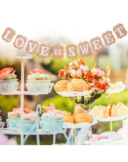 Banners & Garlands LOVE IS SWEET Vintage Wedding Bunting Banner Photo Booth Props Signs Garland Bridal Shower Wedding Decorat...