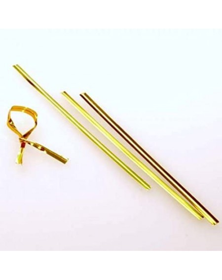 Favors Metallic Plastic Twist Tie (1000 Pack) (Standard (4")- Gold) - Gold - CQ185K5N9OD $7.08