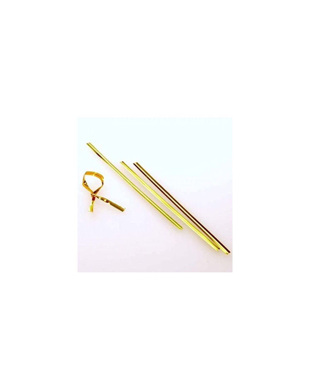 Favors Metallic Plastic Twist Tie (1000 Pack) (Standard (4")- Gold) - Gold - CQ185K5N9OD $7.08