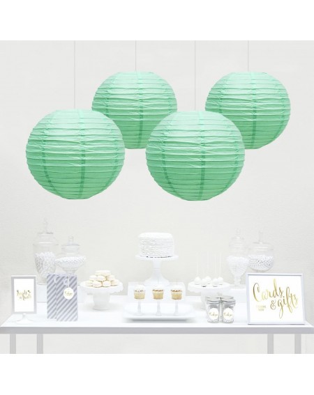 Banners & Garlands Hanging Paper Lantern Party Decor Kit with Free Party Sign- Mint Green- 4-Pack- for Spring Baby Bridal Sho...