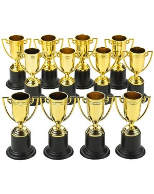 Party Favors Plastic Trophies - 24 Pack 4 Inch Cup Golden Trophies for Children- Competitions- Awards- Parties- Party Favors-...