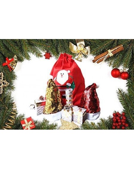 Stockings & Holders 2 Pack Christmas Santa Sacks - Personalized Xmas Santa Bags for Kids - Non-Woven Fabric with Drawstring G...