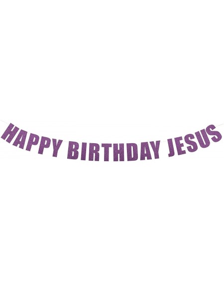 Banners & Garlands Happy Birthday Jesus Banner - Christmas Holiday Winter Merry Christmas Party Banner Sign - String It Banne...